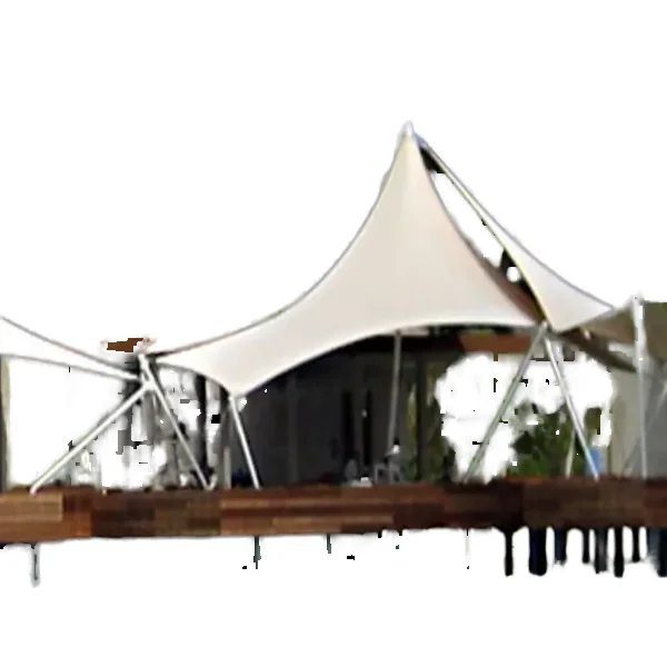 Modern Outdoor Scenic Sun Shade Roof White PVDF Stretch Architecture Membrane PTFE Type for Outdoor Architecture