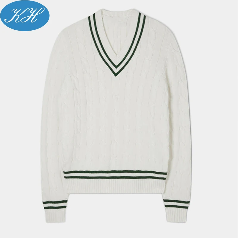 custom V shape collar sweater men equestrian wearing high quality horse riding sweater