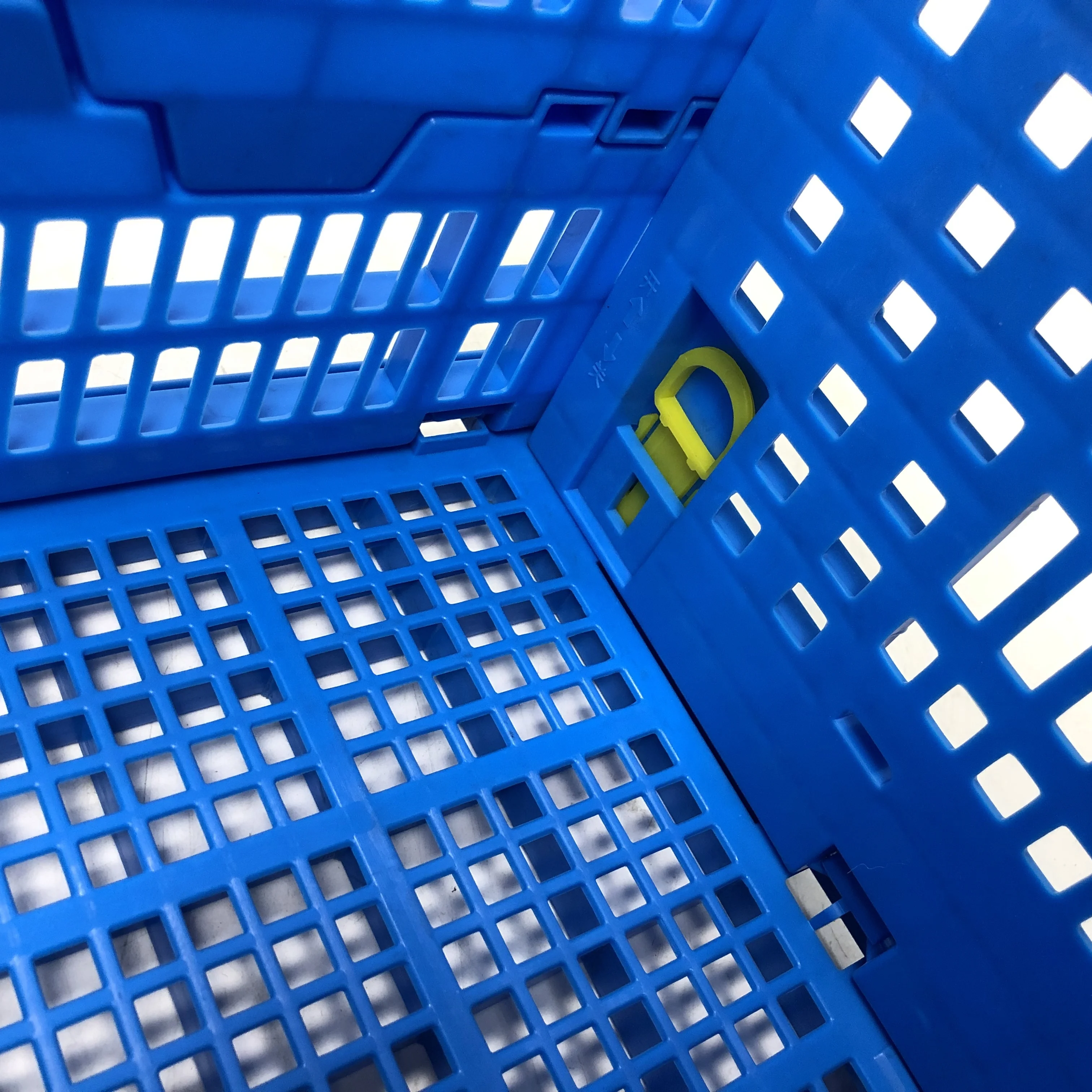 PP Plastic heavy duty folding plastic storage solid box with lid plastic collapsible crates with lid