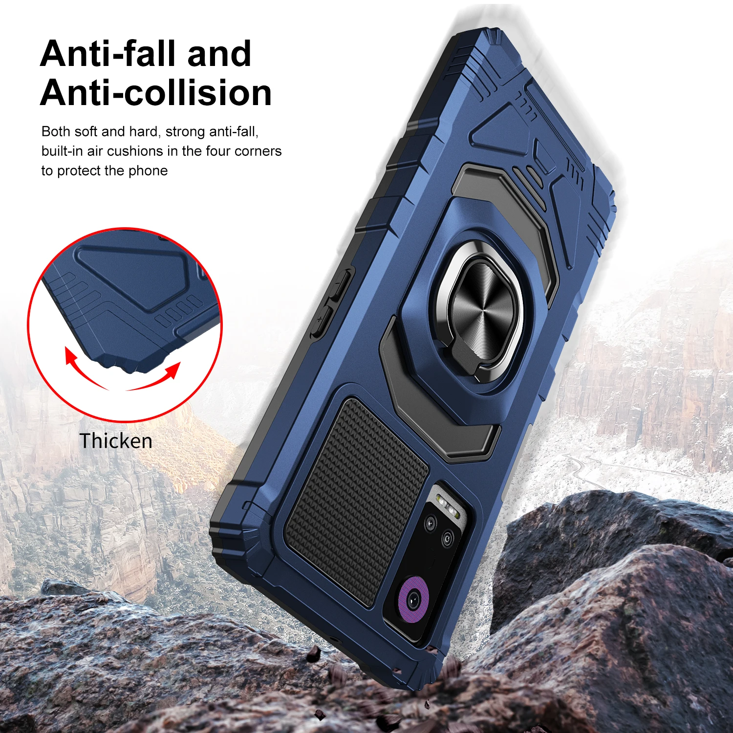 Grade Magnetic Car Mount Ring Holder case for Blu G91 Max Durable shockproof hybrid Cover