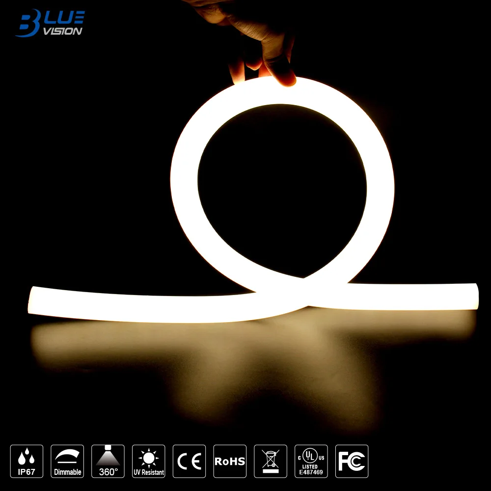 
New Arrival 360 Degree led neon ribbon light Casual cutting without dark zone neon sign Non-soldering terminal LED Neon Strip 