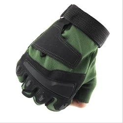 Army Hard Knuckle Sport Hiking Hunting Cycling Shooting Half Finger Glove touch screen glove