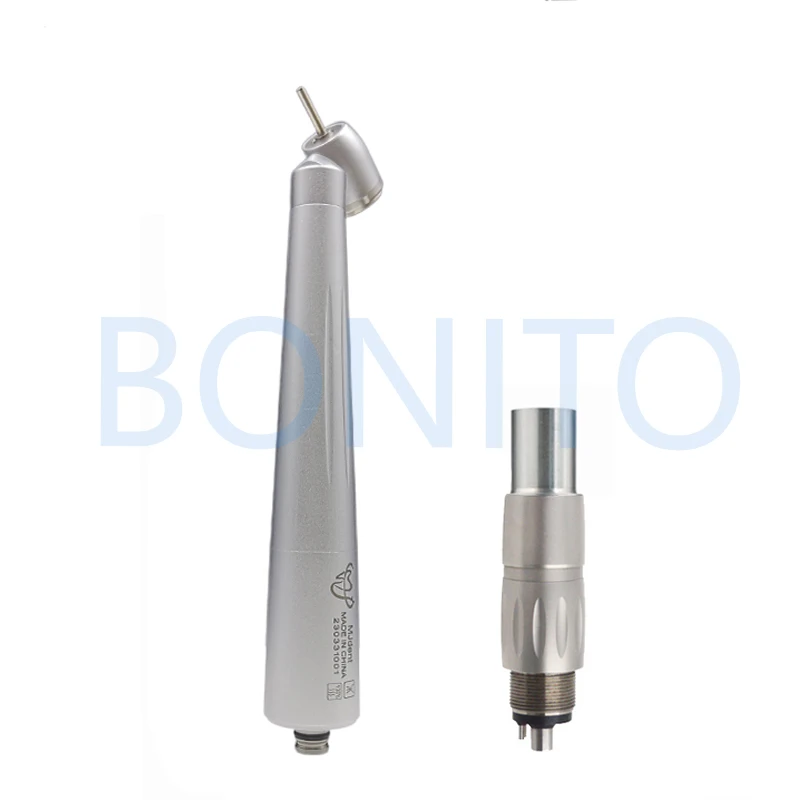 Quick Coupling 45 Degree Fiber Optic Dental High Speed Handpiece With 3 Water Spray Surgical LED Handpiece