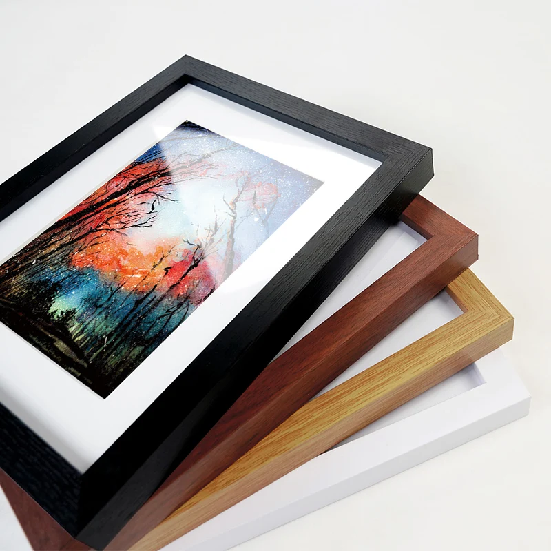 
wholesale modern black white photo frames A1 A2 A3 A5 8X10 11X14 inch picture frame with mat 