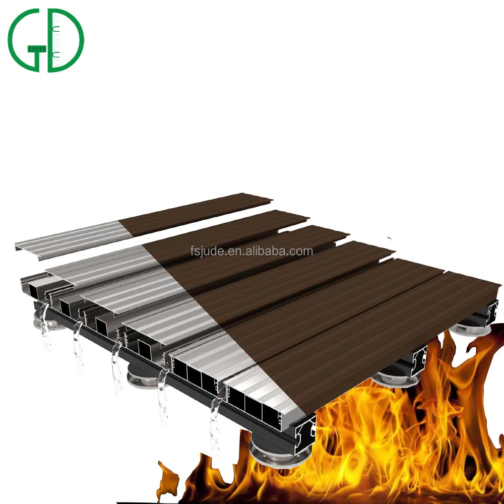 GD Fire Resistance Class A2 Aluminium Decking for Balconies Pavement Tiles Wpc Pavimentazione