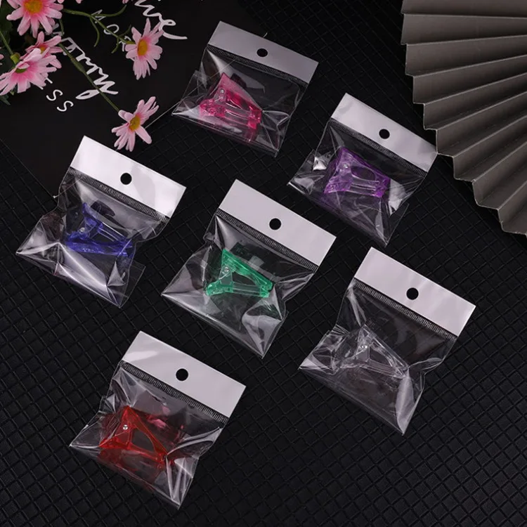6 Colors Clear Dual Forms Extension Nail Tips Clip Full Cover Acrylic Mold With Scale False Clamp Card Clip For Long Nail Tools