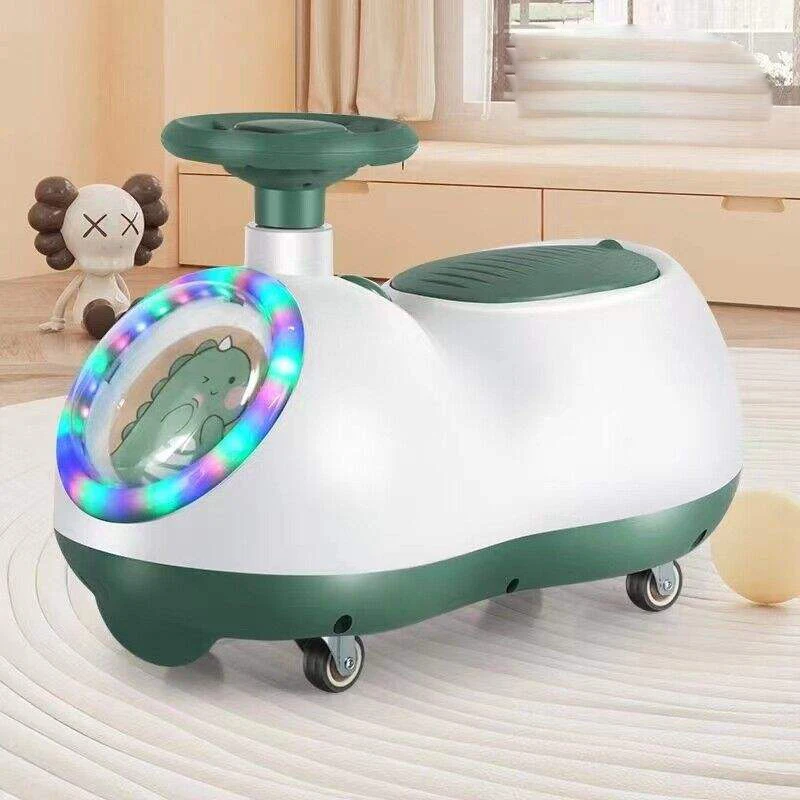 2024 Newest Four-Wheeled Electric Scooter Cartoon Image Modeling Ride-on Toy for Children Aged 5-7 Multiple Colors Birthday Gift