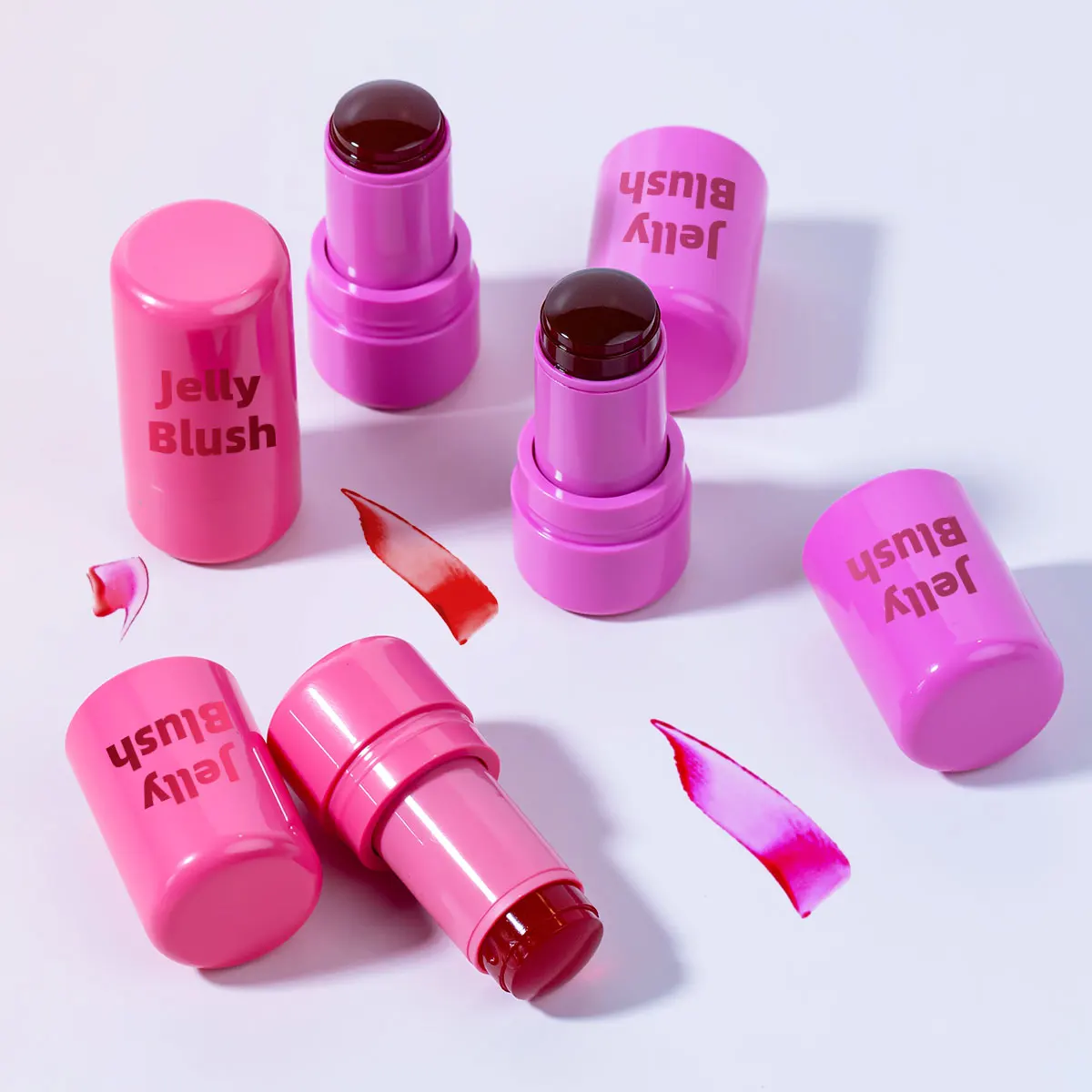 OEM Long Lasting And Sheer Water Moisture Vegan Creamy Private Label 4 Color Bouncy Jelly Blush Texture Stick