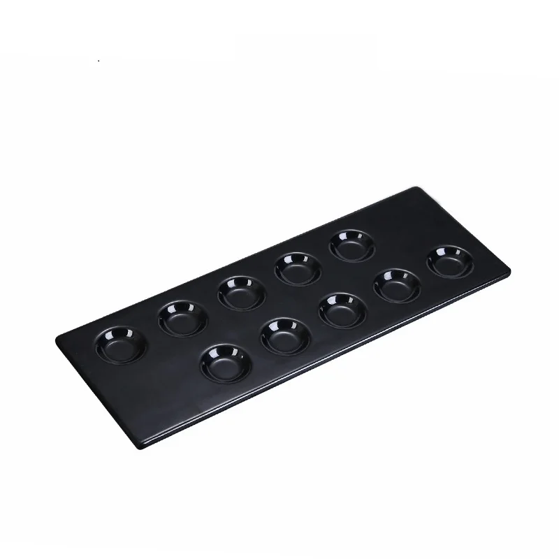 14 Inch Commercial melamine Rice-meat dumplings long hot pot shrimp sliding  hot pot shop tableware plate