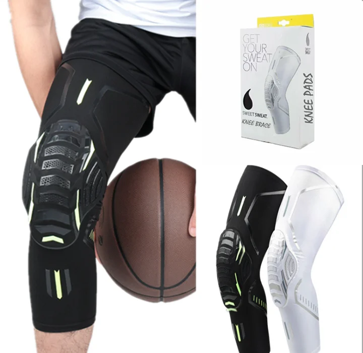 
Honeycomb Pad Knee Pads Long Compression Leg Sleeves Braces for Basketball Cricket cycling 