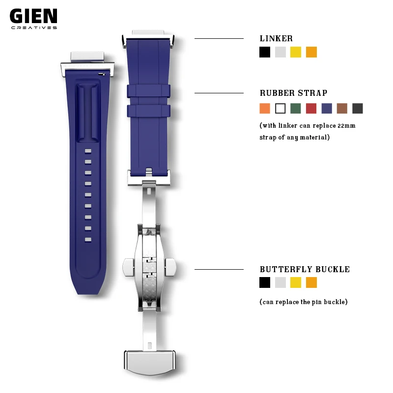 Gien creatives Luxury Rubber strap mod case for G-shock GA2100 2ND Gen linker modified watch accessories