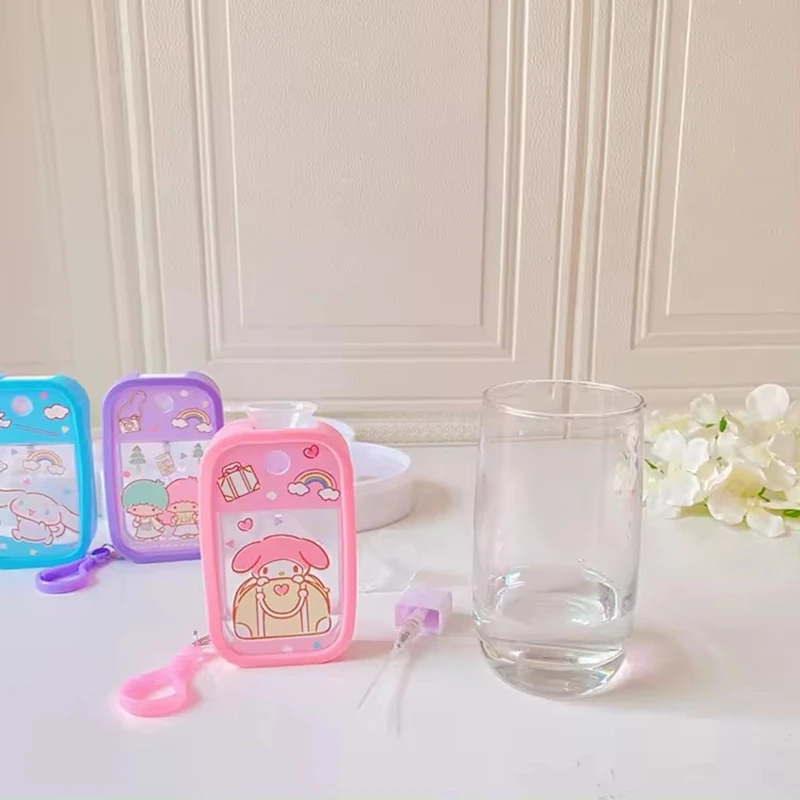 Оптовая продажа портативная бутылка с распылителем и мультяшный милый дорожный пакет пустые бутылки