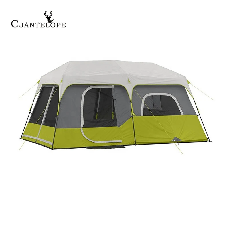 Big Family Travel Custom Camping Person Assemble Easy Setup Exhibition Foldable Frame Tent For Camping Parties With Rooms tenda