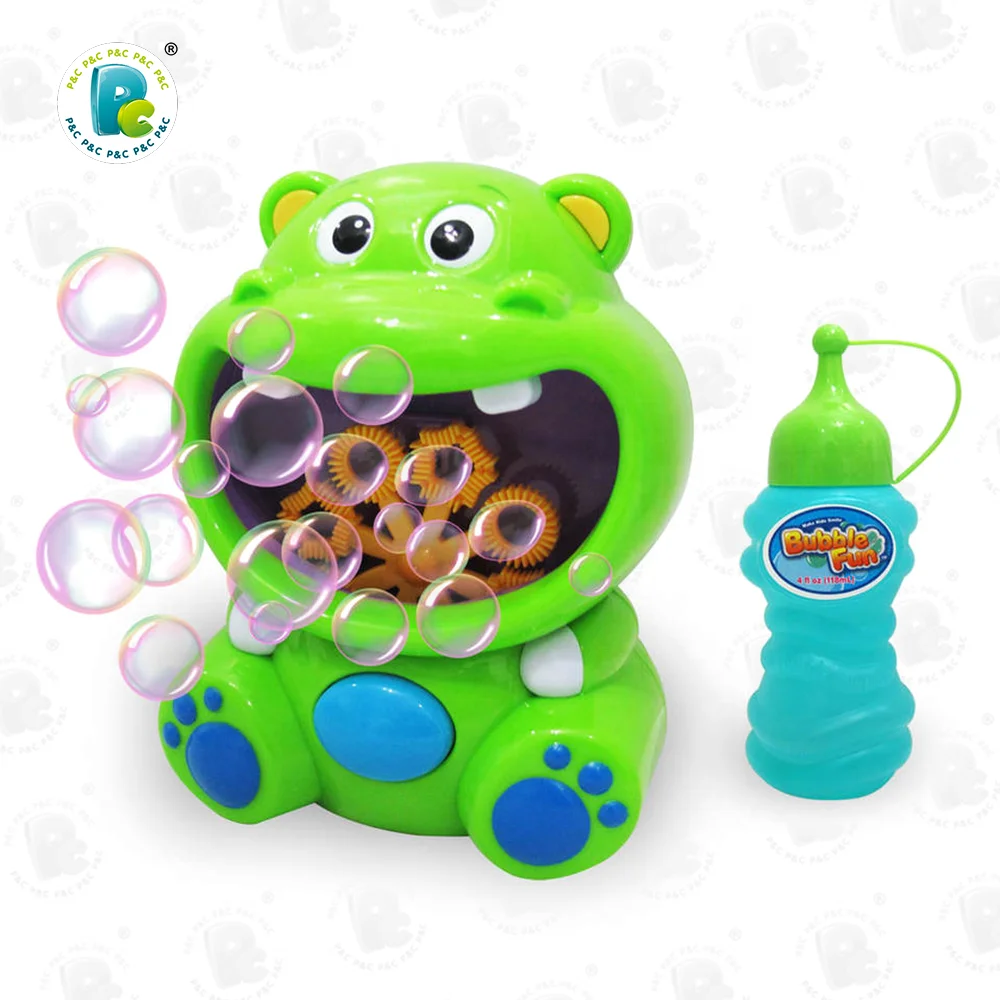 P&C Toys Bubble Fun Automatic Animal (Dog, Hippo, Elephant) Bubble Maker Machine Kids Toddlers Outdoor Party Play 4oz (118ml)