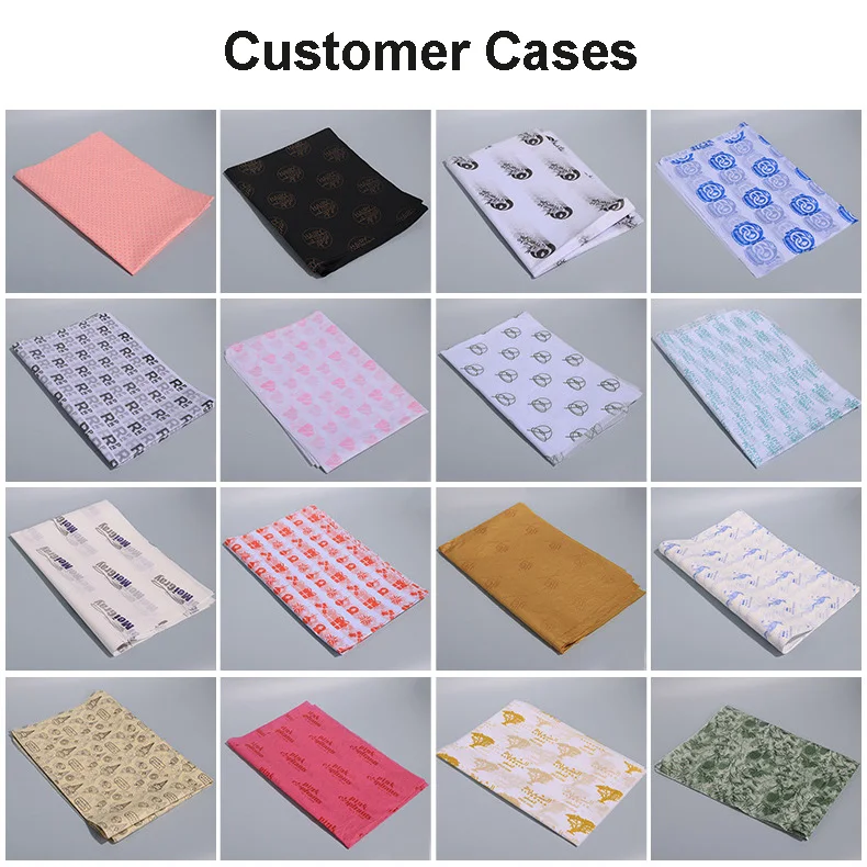 Custom Printed Logo Gift Wrapping Paper Clothing  Tissue Paper Eco Friendly Printing Kraft Wrapping Gift Wrapping Paper