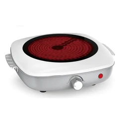 Newest High Quality Glossy White With Hand Shank 1300W Single Electric Hot Plate Cookware