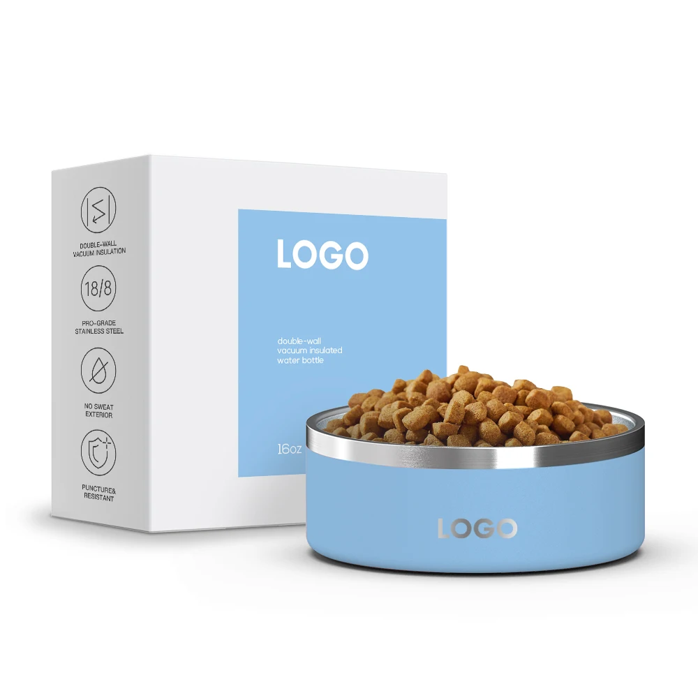 Stainless Steel Pet Bowl 32oz Feeder 64oz Dog Bowl Double Wall Vacuum Insulated Cat Food Container