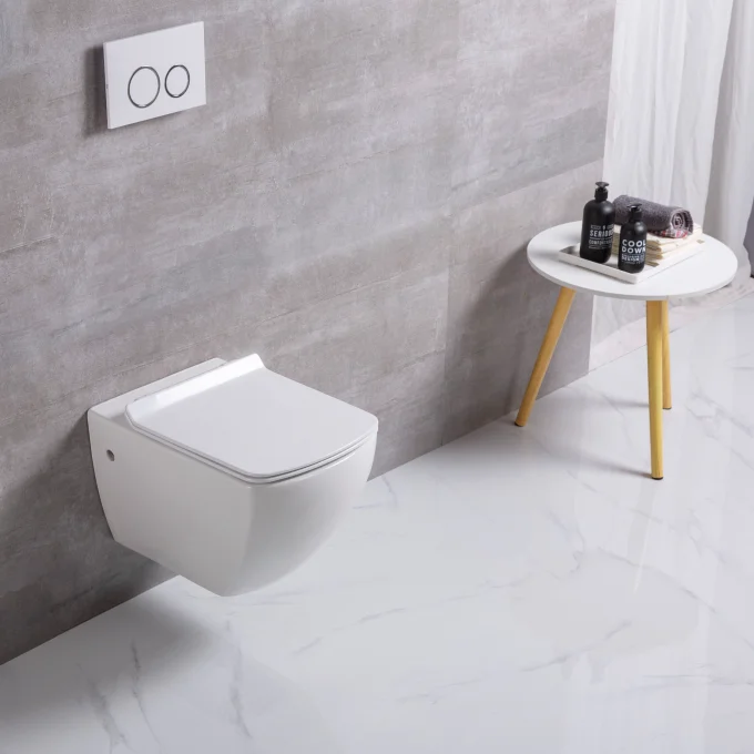 Modern Bathroom Suspended Wc Ceramic Sanitary Ware P-trap European Wall-hung Toilette Rimless Hanging Toilets Bowl