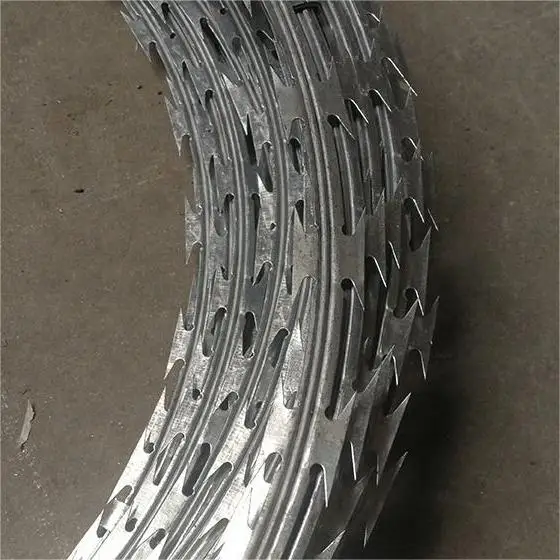 Galvanized concertina coil manufacturer/cross type razor barbed wire