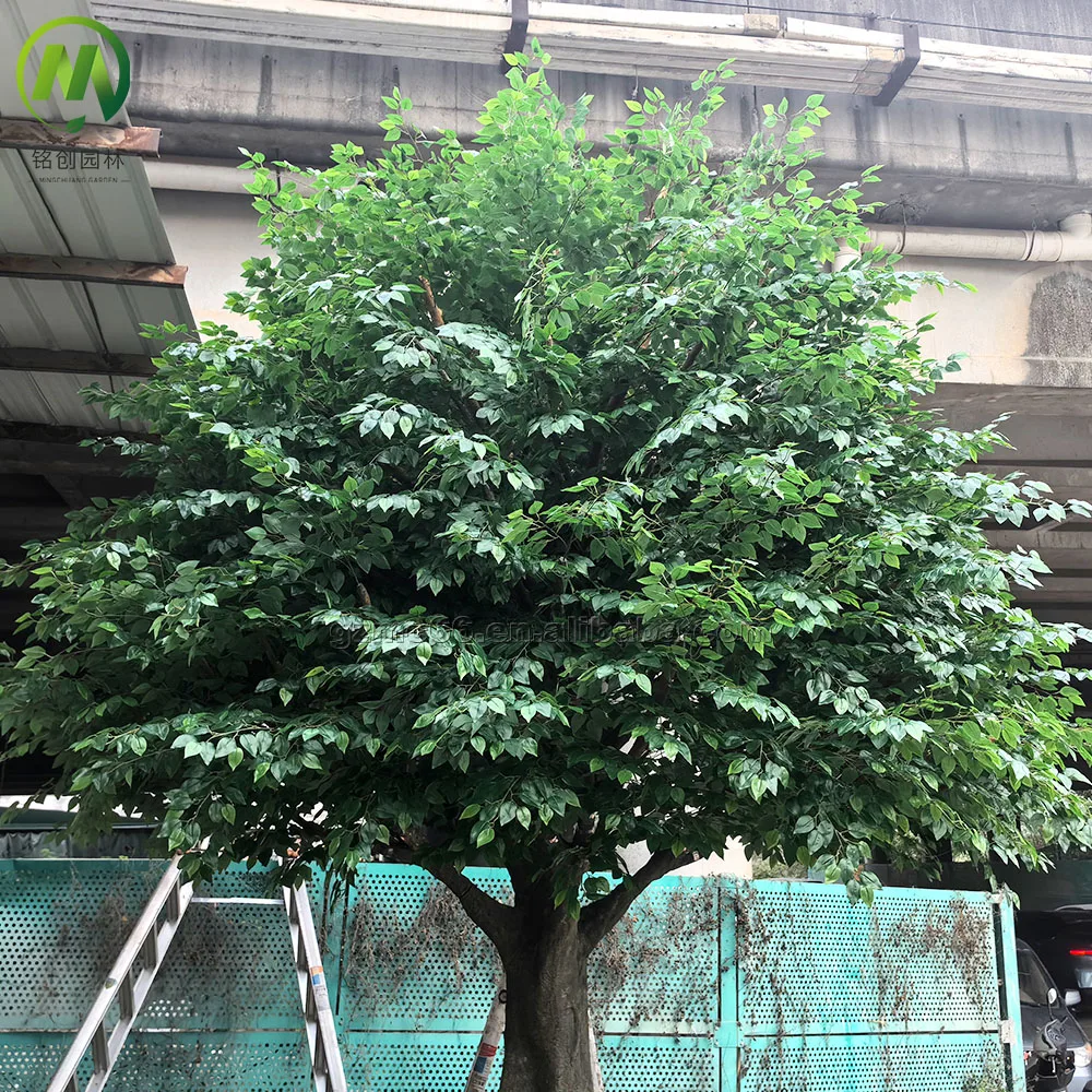 Large fake ficus tree outdoor anti UV artificial trees fiberglass  poles artificial banyan trees for indoor decoration