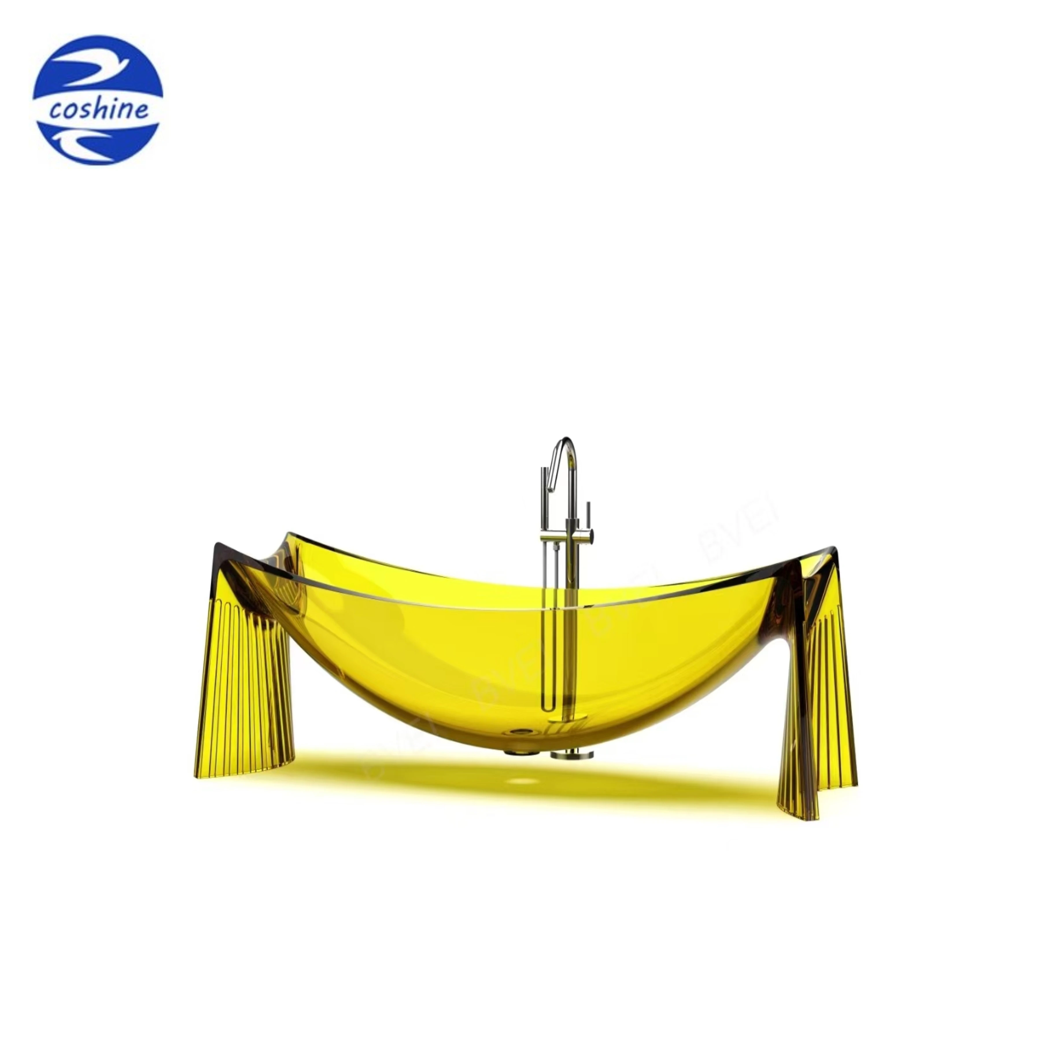 Factory Price High Quality Soaking Bathtub Transparent Resin Freestanding Bathtub Clear Bathtub Fashion Resin Bath Tub Tubs