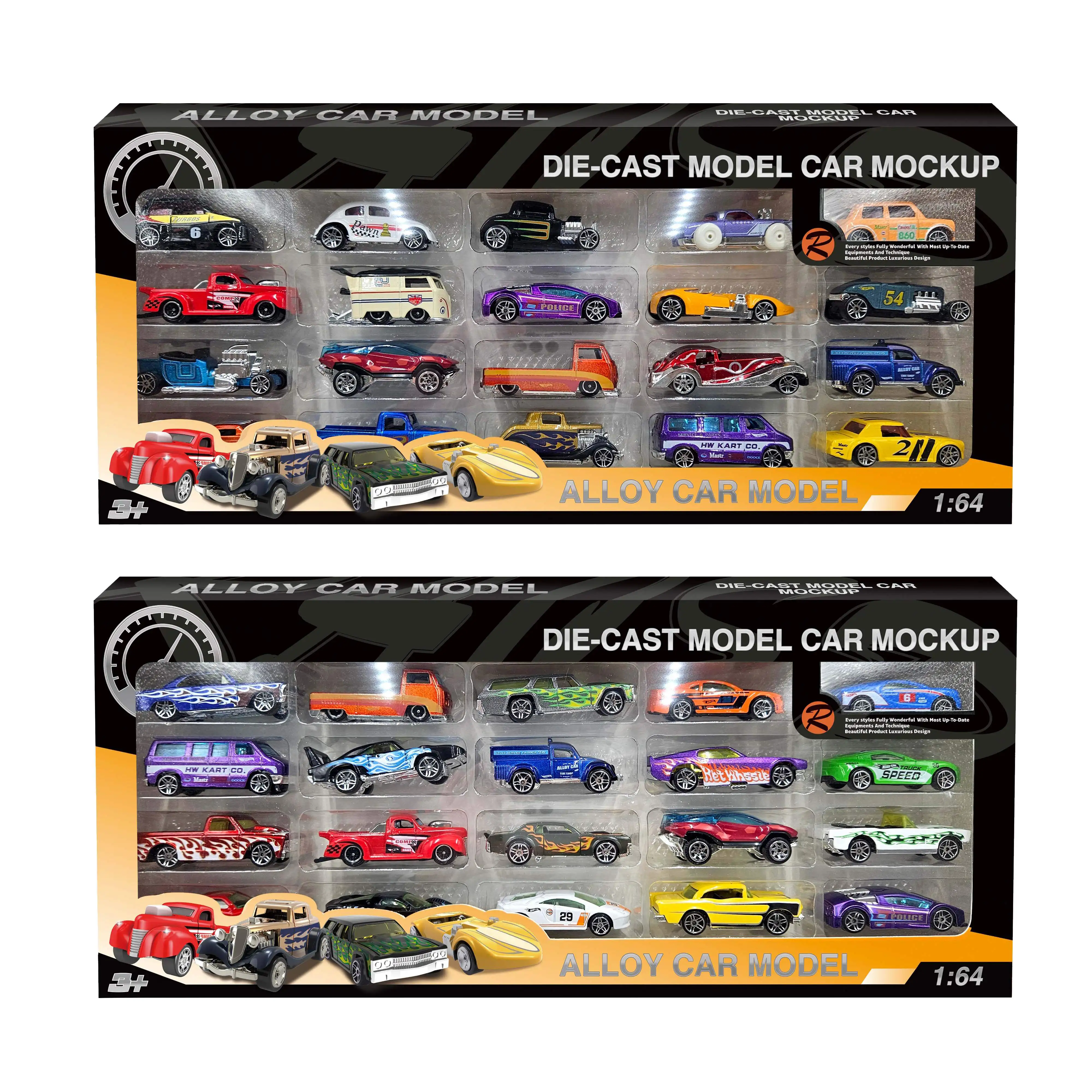 XINYU 20-Pack Hot Free Wheels Collection Stimulation HW Flames 1/64 Diecast Alloy Cars & Trucks