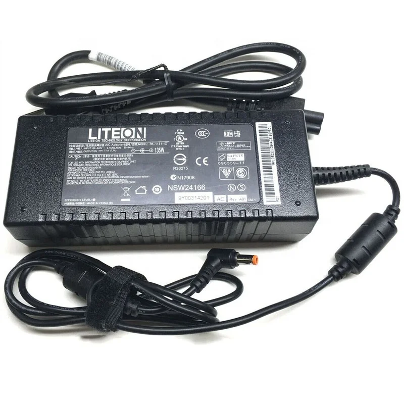 For LiteON Laptop Charger AC Power Adapter PA-1131-07 19V 7.1A 135W Orange 5.5mm Tip