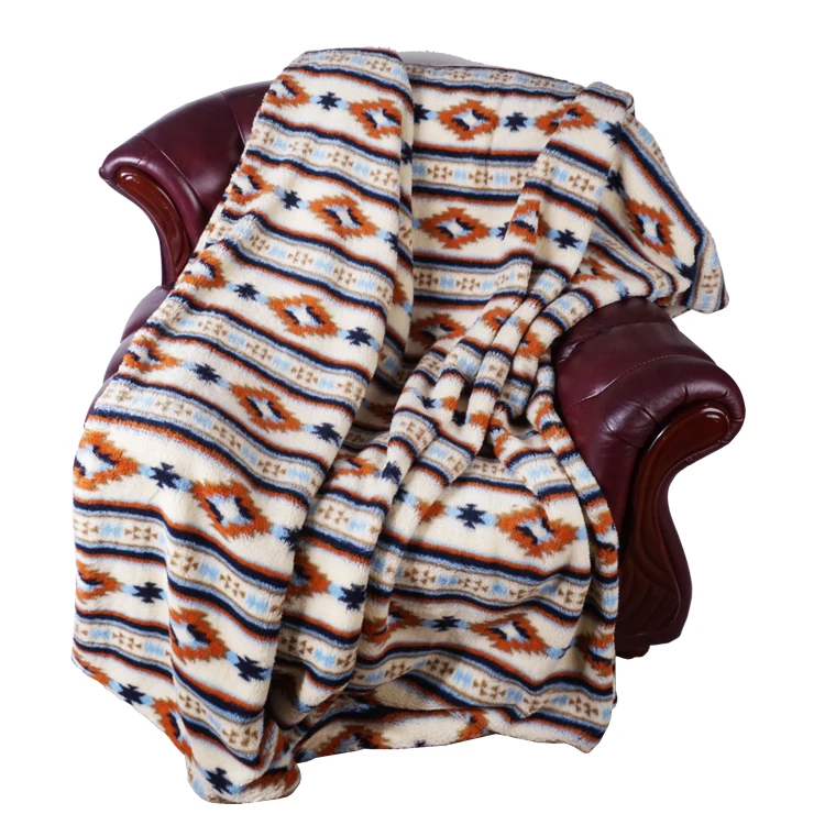 Winter hot sale customized soft printed polyester teddy fleece blanket