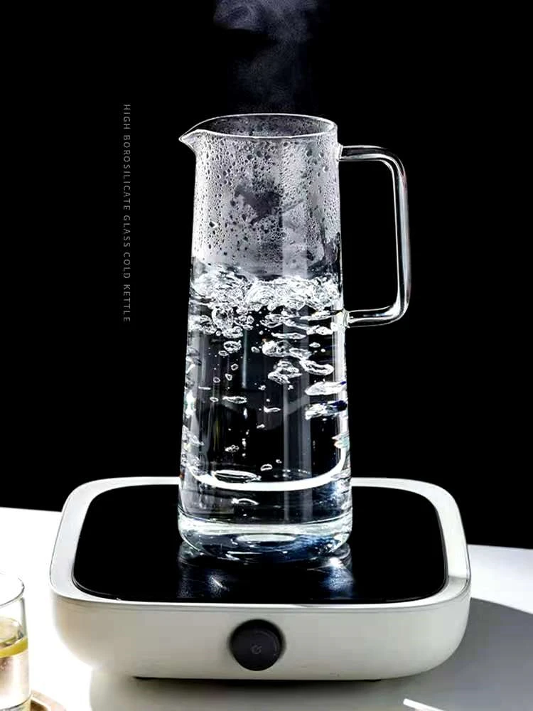 Custom Hot Cold Water Ice Tea Coffee Milk Juice Glass Cup Clear Borosilicate Glass Water Jug
