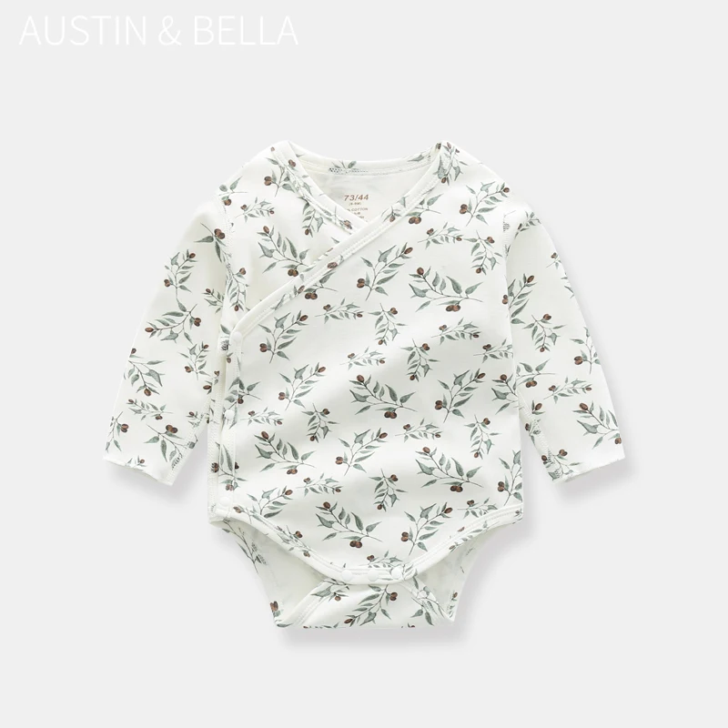 2023 Custom Designer Newborn Organic Cotton Gots Digital Printed Baby Clothes Boy Romper 0-3 Months Clothing