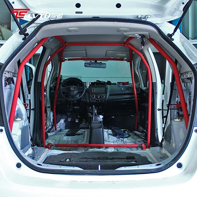 Модификация автомобиля части 6 точечный стальной каркас безопасности TT Рама Подходит для Honda fit JAZZ GK5 с люк