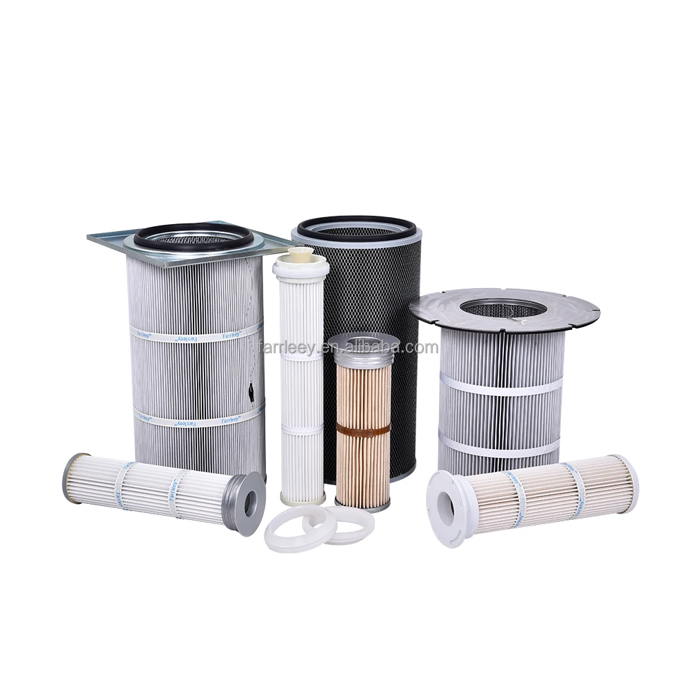 High quality Customized filter element polyester woven replacement air dust filter cartridge cramp type instead of filter bag