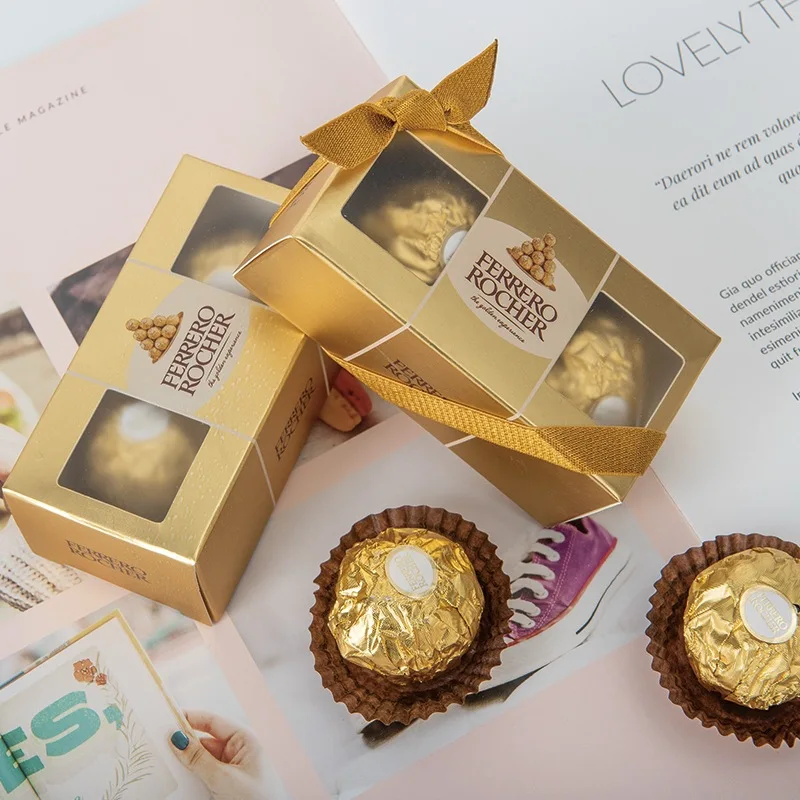 New Ferrero Rocher Paper Gift Box Wedding Favor Chocolate Packaging Candy Box Birthday Party Decorations