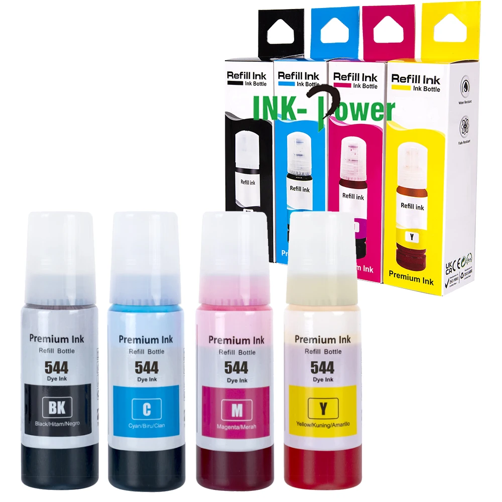 INK-POWER T544 544 T504 504 70ML/100ML Sublimation Dye Ink For Epson 544 Ink For EPSON L4150 L4160 L3110 L3150 L3160 Printer