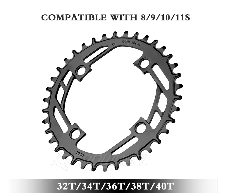 Prowheel горный велосипед узкая широкая цепь из колец Цепь Звезды 104BCD 32 34 Т 36 т 38 40 зубчатое колесо цепной передачи стали MTB шатун со звездочкой