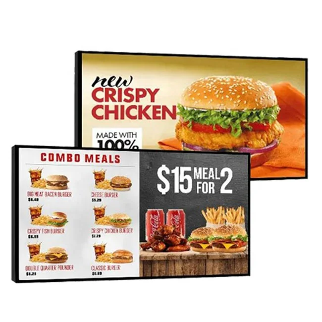 Подвесной настенный 4 мм 8 TFT экран 45 55 дюймов ЖК-дисплей рекламы цифровая вывеска меню