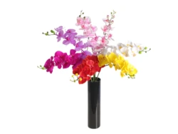Orchids artificial flowers with pot plastic orchid pots phalaenopsis orchid plants for decor