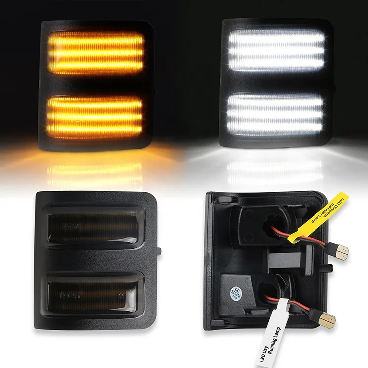 Smoke Sequential Switchback Side Mirror Marker Lights LED Turn Signals for Ford F250 F350 F450 Super Duty 2008-2016