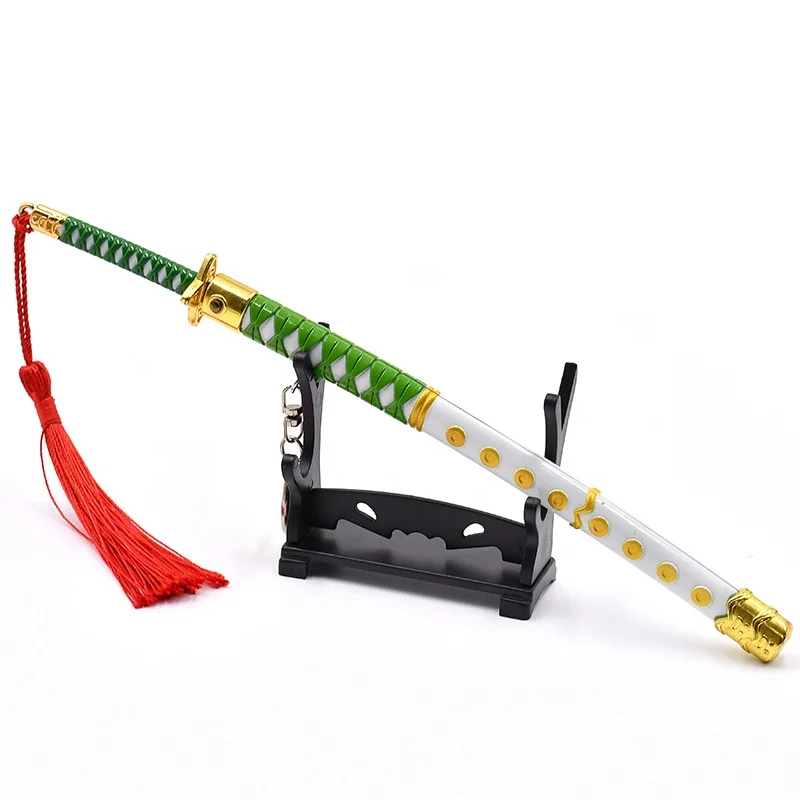 Auto Ejected Katana Sword Keychain of Popular Japanese Anime 1 Piece Tashigi Samurai Sword Model Keychain Mini Metal Key Chains