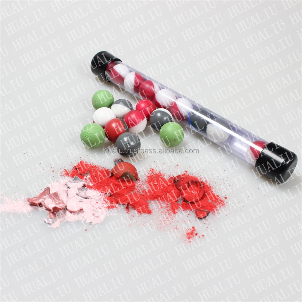 Self defense black powder filling 10 counts tube New Style Outdoor Gun Shoot 0.68/0.5/0.43 Caliber PLA Shell powder balls