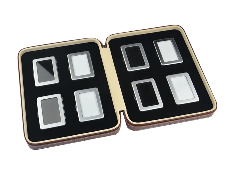 Silver gemstone jewelry zipper bag easy to carry ring face small box loose diamond display gemstone box display gem box display