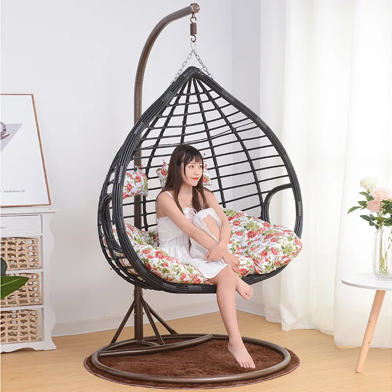 Swing Egg Chair Pakistan PE Rattan Double Hanging Swing Chair Garden Outdoor Wicker Basket Stand