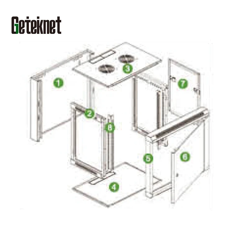 Geteknet good quality OEM 18U 19 inch 570*6000mm data center server rack network cabinets from china