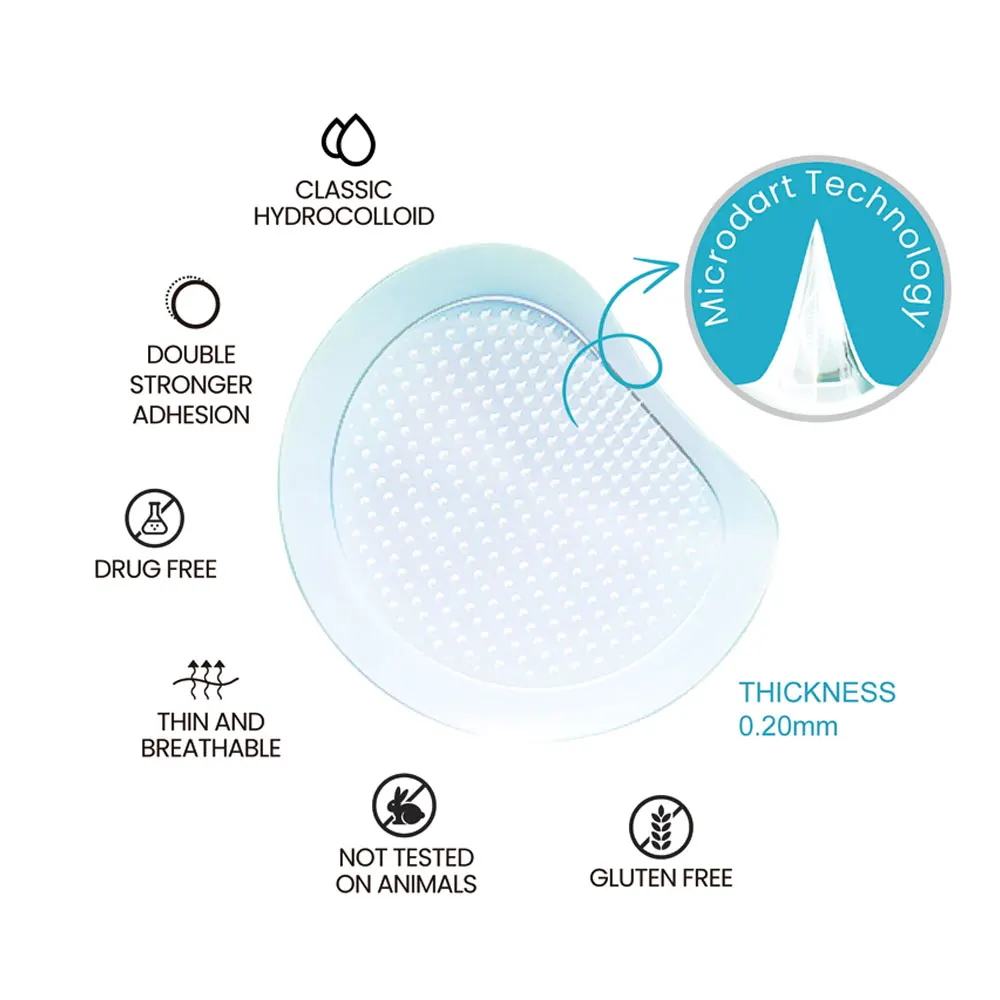 Dark Spot Microdarts Acne Patches Salicylic Acid Hydrocolloid Microneedle Dissoluble Pimple Patch OEM