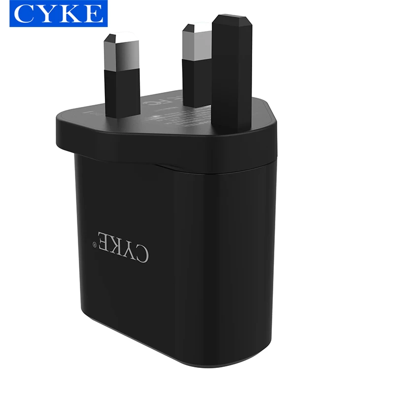 CYKE Quick Charge Fast Charger UK Plug 3 Port Usb Wall Charger  UK Plug QC USB Travel Charger