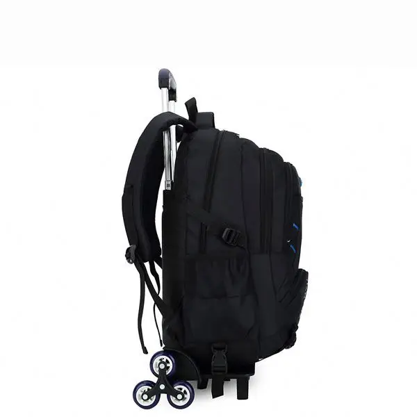 Triple Wheel Stair Climber Removable Trolley School Backpack