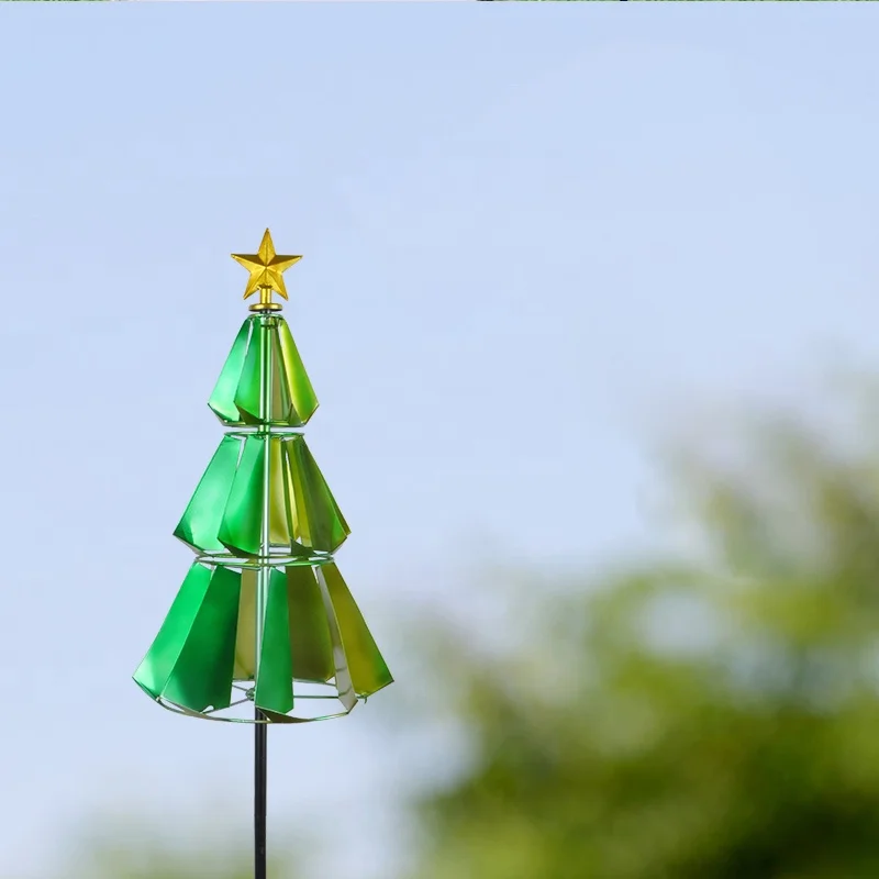 Непосредственный изготовитель, новый дизайн, сад, металл, зеленая Рождественская елка, ветер, Спиннеры