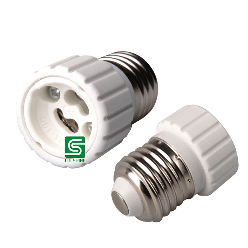 White Adapter Socket E27 to GU10 Light Bulb Converter