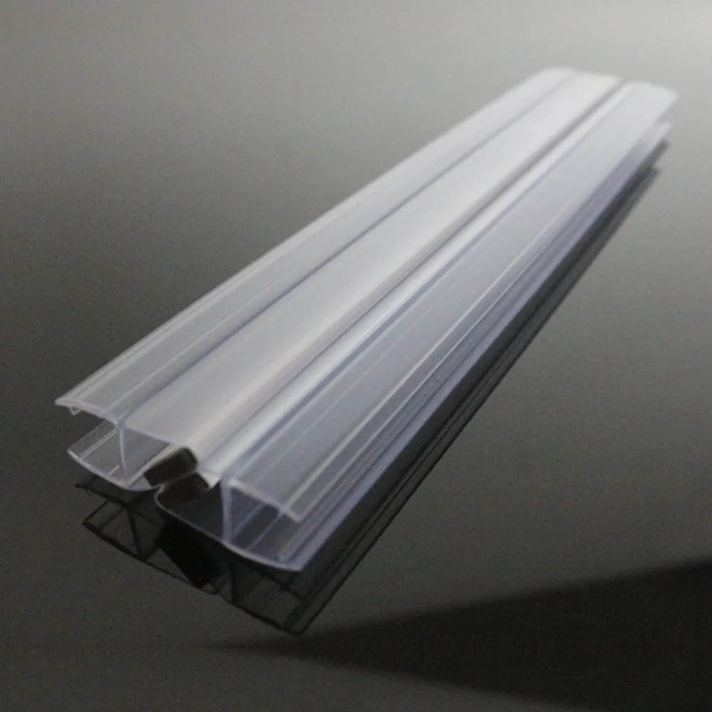 Multi Purpose Frameless Glass Door PVC 180 Degree Double Waterproof Sealing Strip Magnetic Shower Sealing Strips, 6mm