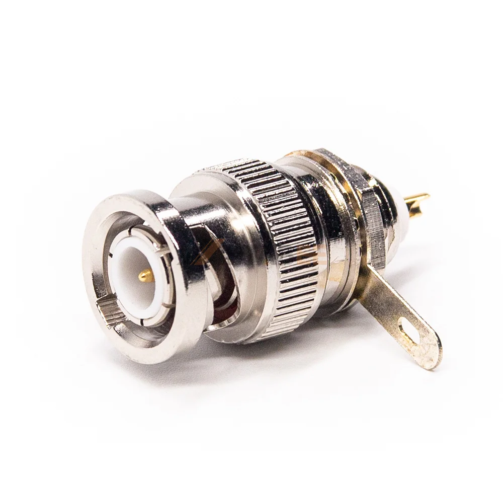 Straight BNC Male Plug Solder Type Connector for CCTV